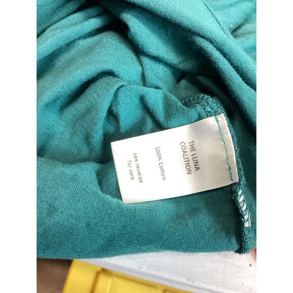 Guru Active Women's Teal Vintage Crew Short Sleeved T-Shirt Cotton Blend Size XS - Picture 4 of 5